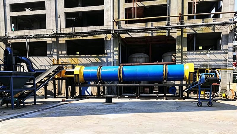 湖北1.2×10米的化工污泥烘干机生产线 湖北1.2×10米的化工污泥烘干机生产线